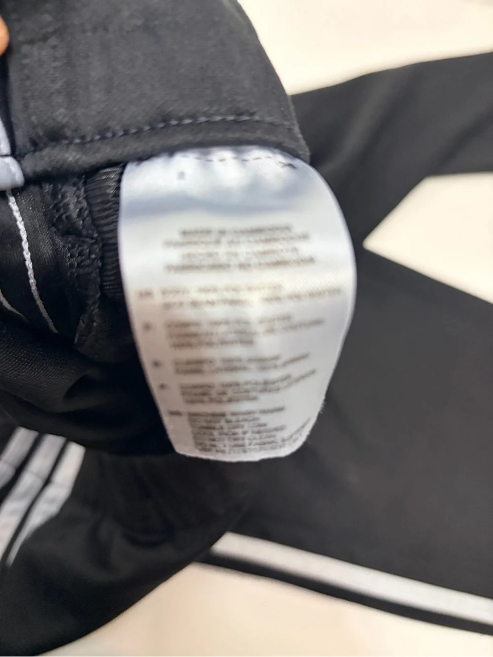 adidas Black Joggers with Grey Three-Stripe Detail